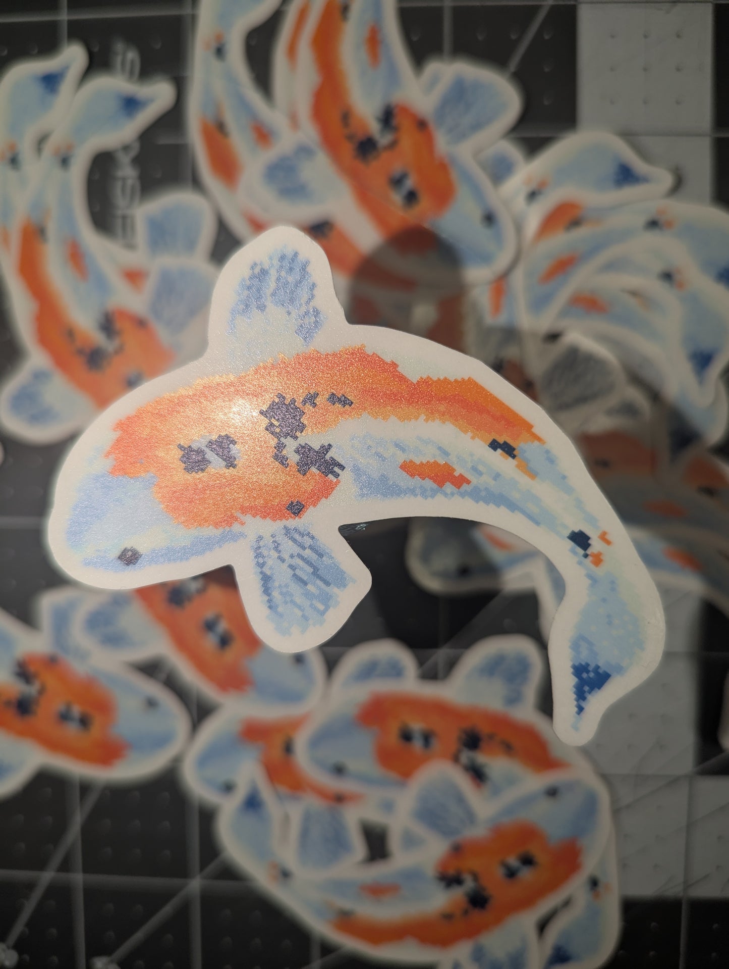 STATIONERY: Pixel Fish Stickers